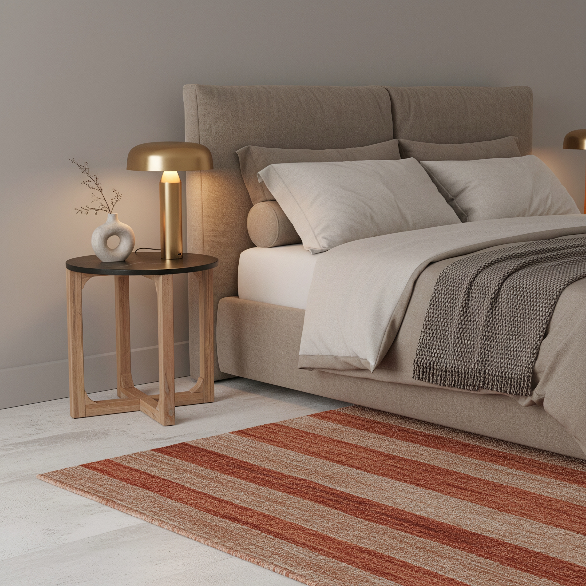 Marmeren bijzettafel rond zwart - Afbeelding 2