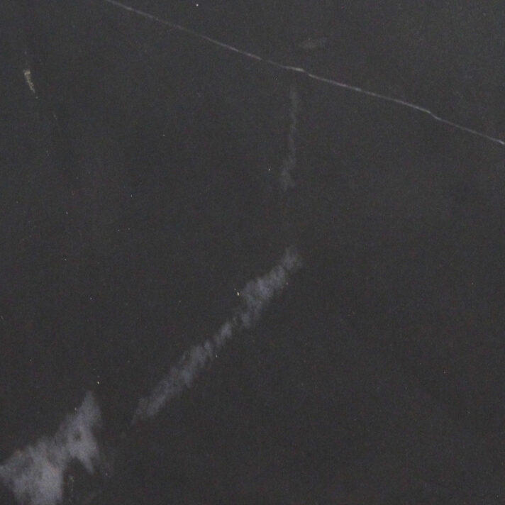 Marble side table round black