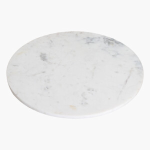 Marble side table round white