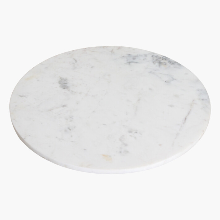 Marble side table round white