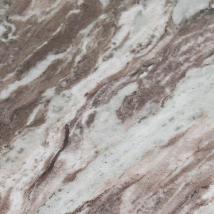 Marble side table round brown