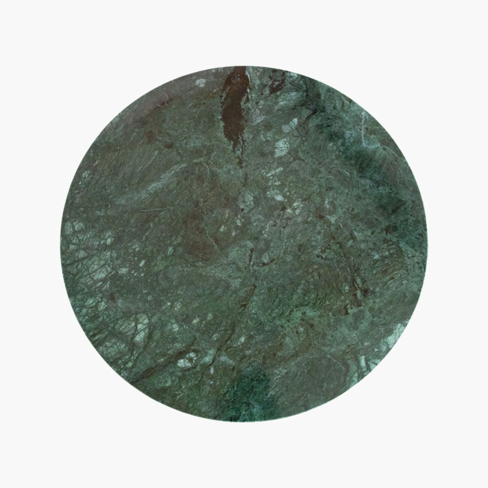 Marble side table round green