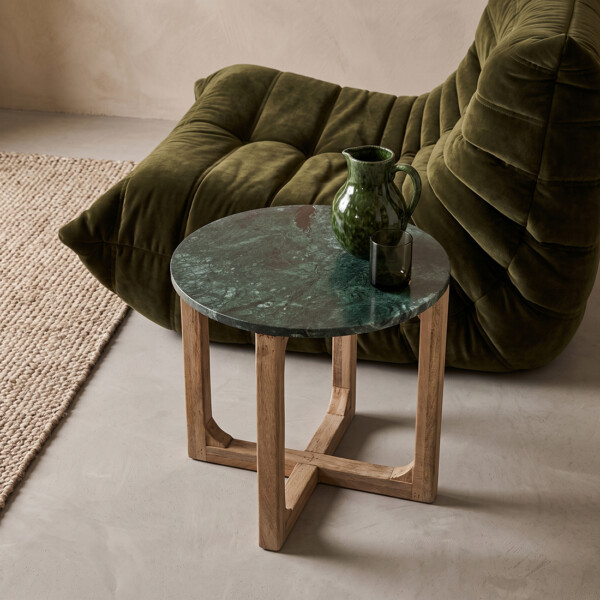 TAST00153_60 Marble side table round green