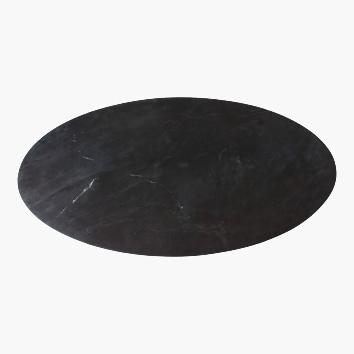 Marble coffeetable oval black