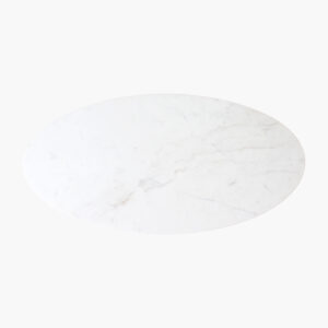 Marble coffee table oval white