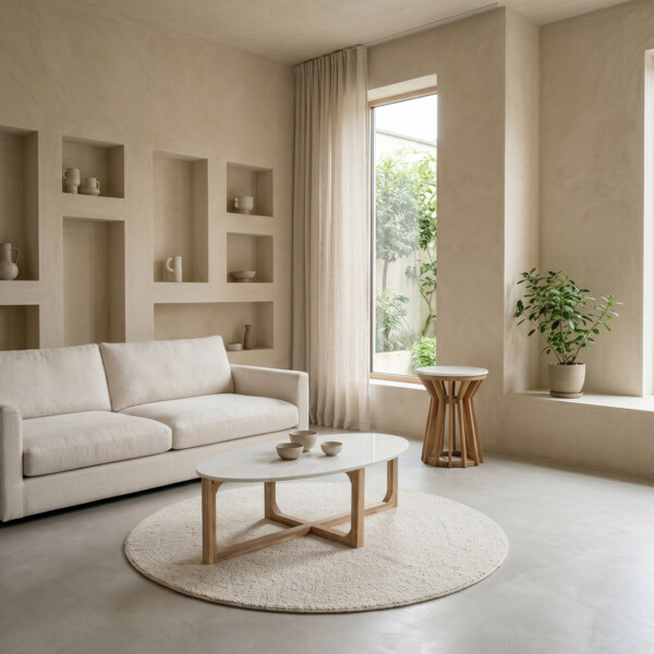 TAST00161_60 Marble coffee table oval white
