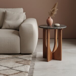 Brunei side table marble black