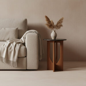 Brunei side table marble black