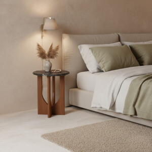 Brunei side table marble black