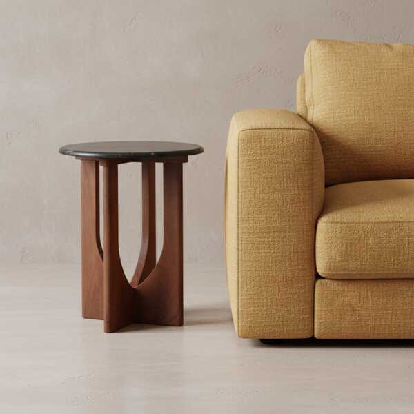 Brunei bijzettafel marmer zwart