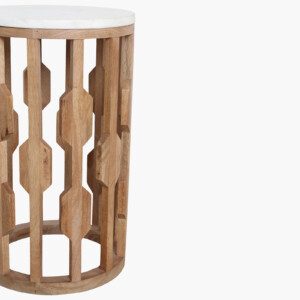 Atjeh side table white marble