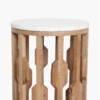 Atjeh side table white marble
