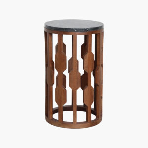 Lampung side table black marble