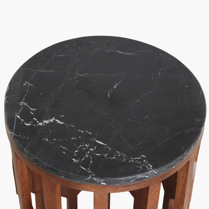 Lampung side table black marble