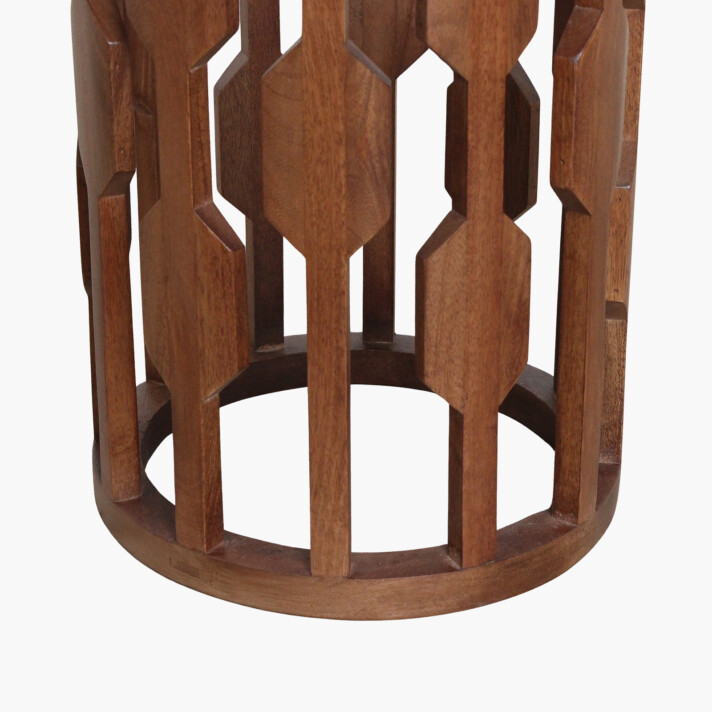 Lampung side table black marble