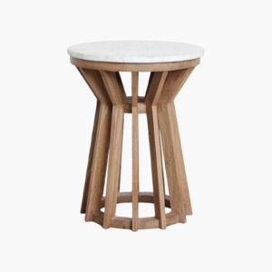 Sarawak bijzettafel marmer wit