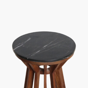 Sabah side table black marble