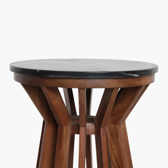 Sabah side table black marble