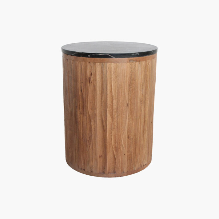 Langkawi side table black marble