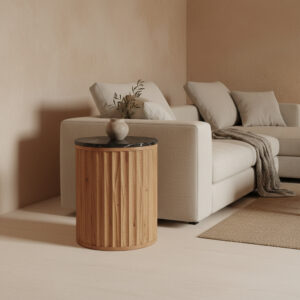 Langkawi side table black marble