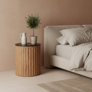 Langkawi side table black marble