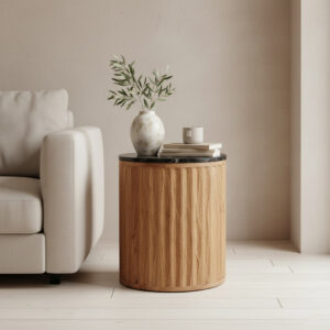 Langkawi side table black marble