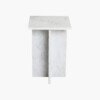 Beijing side table white marble