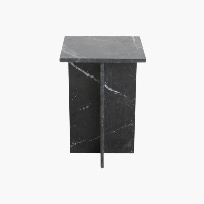 Shanghai side table black marble