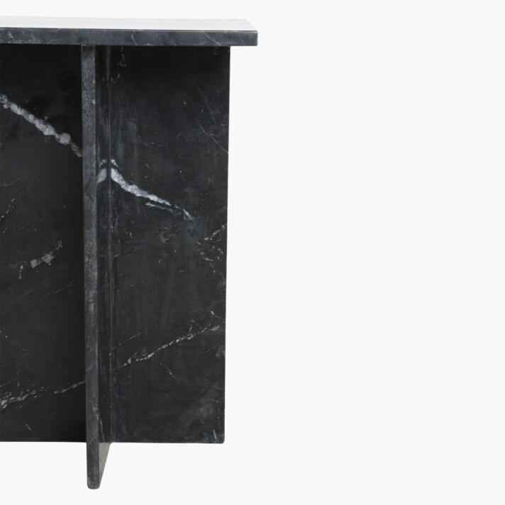 Shanghai side table black marble