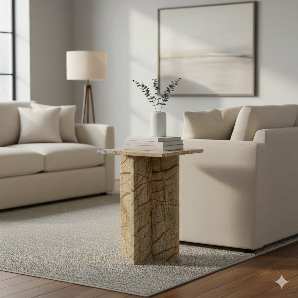 Seoel bijzettafel bizar marmer - Afbeelding 2