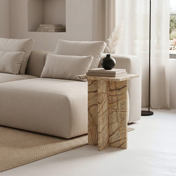 Seoel side table bizar marble