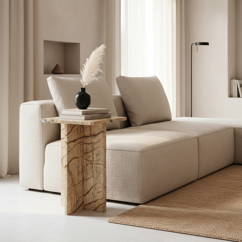 Seoel side table bizar marble - Image 6