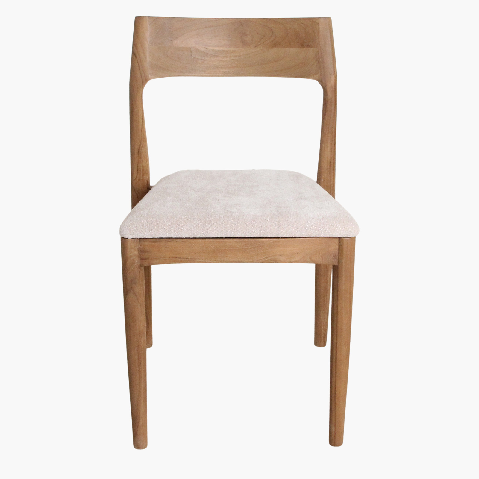 Freya teak dining chair cream - Image 8
