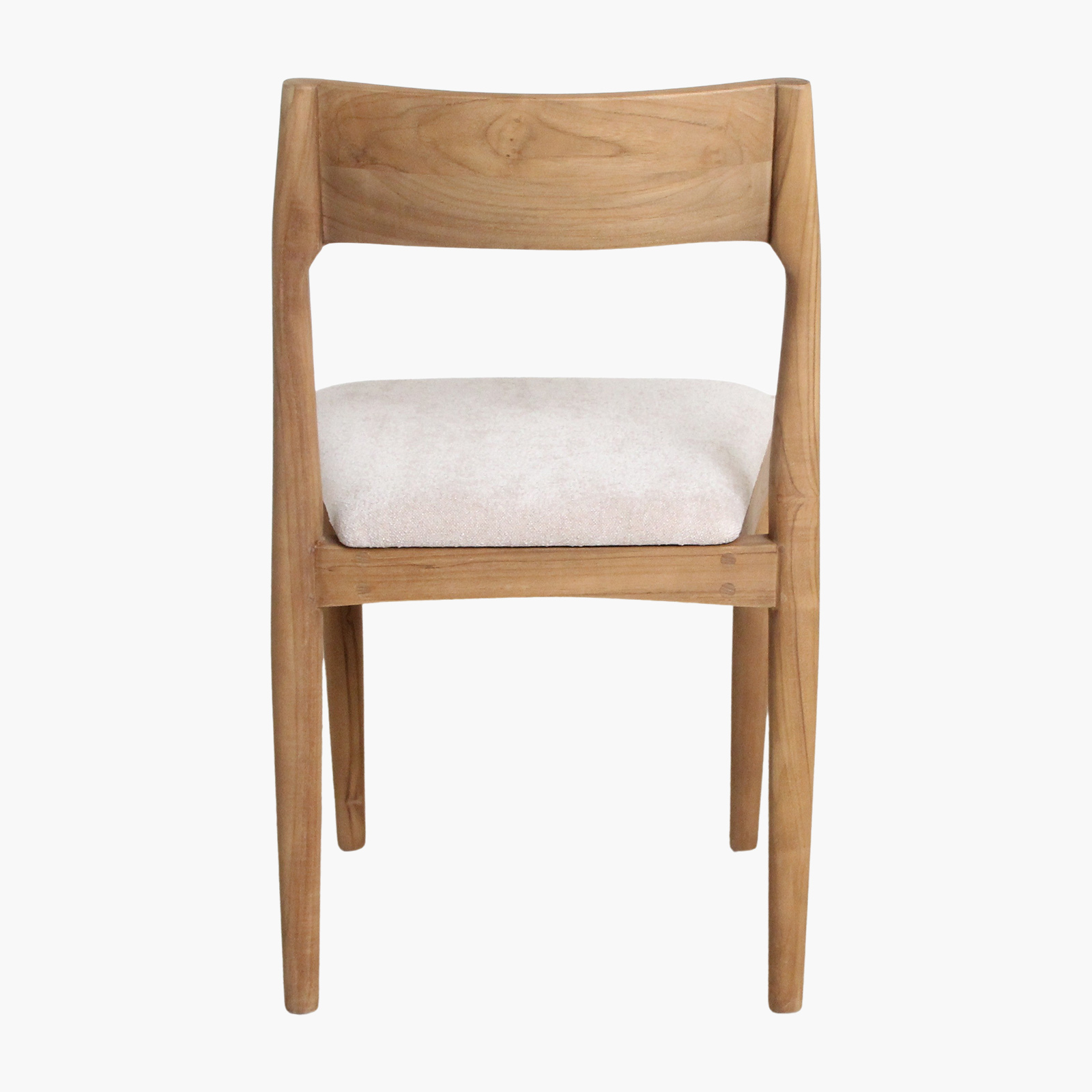 Freya teak dining chair cream - Image 6