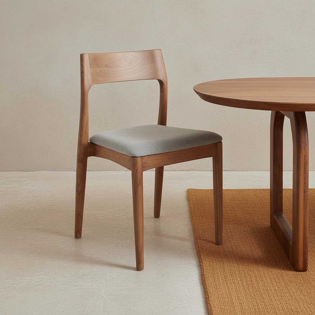 Freya teak dining chair light green - Raw Materials