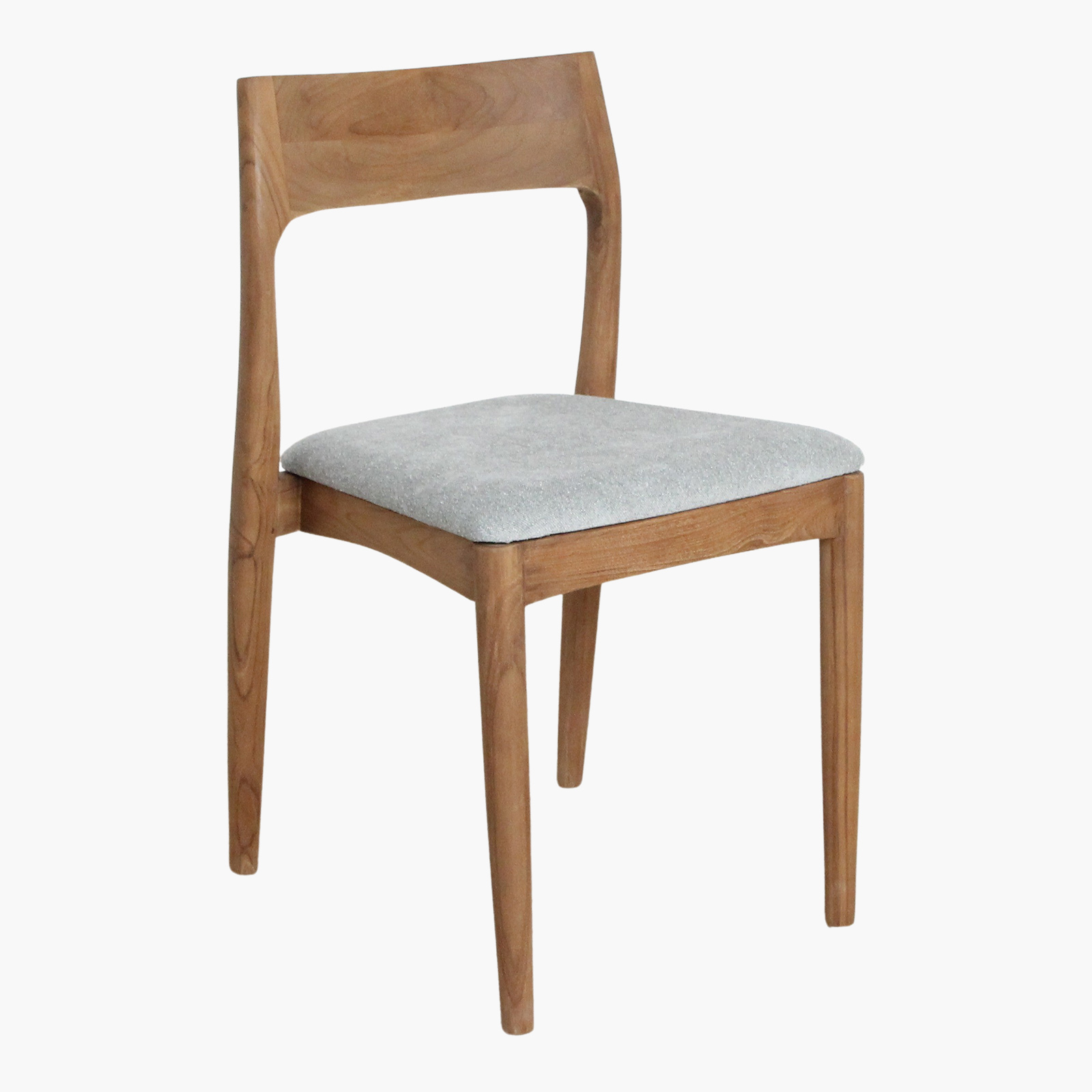 Freya teak dining chair light green - Image 3