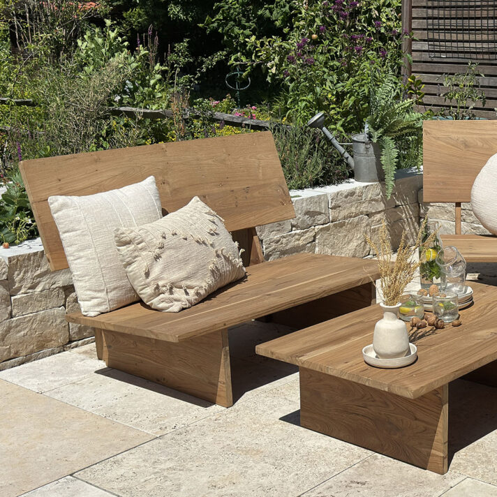 Thar teak outdoor lounge chair double