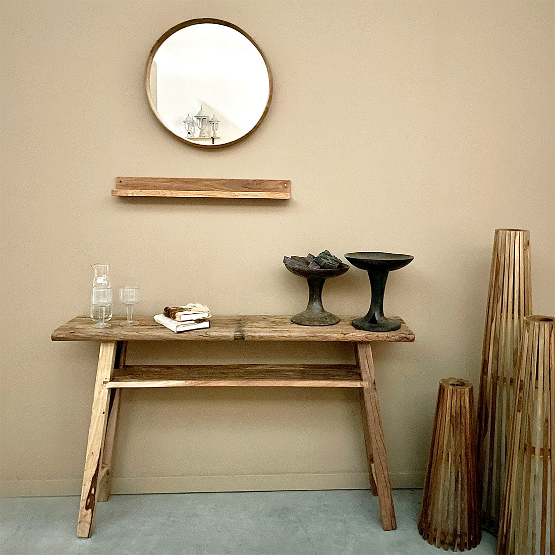 Farmwood console large double top