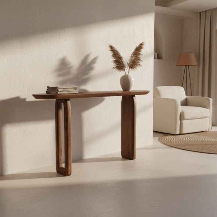 Bullnose console brown