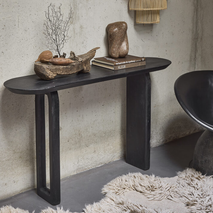 Bullnose consoletafel zwart