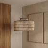 LIRA00920_40 Stella rattan pendant light with dark details, 61 x 61 x 36 cm