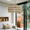 LIRA00920_50 Stella rattan pendant light Ø 61x36 cm
