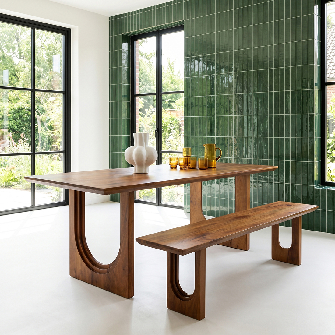 BEMW00002_46 Bullnose mango wood bench Chamfered