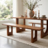 BEMW00002_71 Bullnose mango wood bench Chamfered