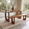 BEMW00002_73 Bullnose mango wood bench Chamfered