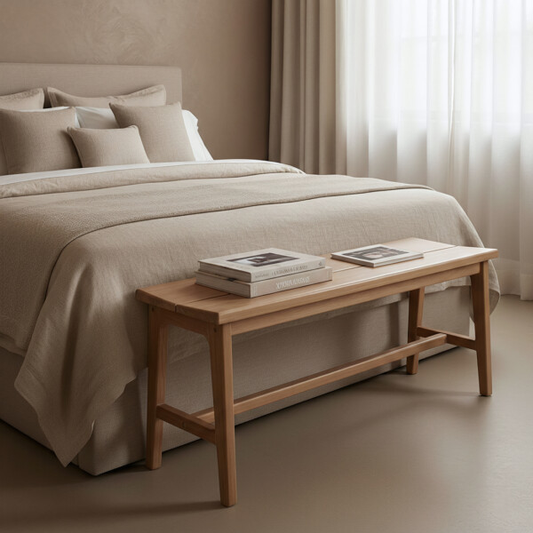 Teakhouten bankje 120 cm