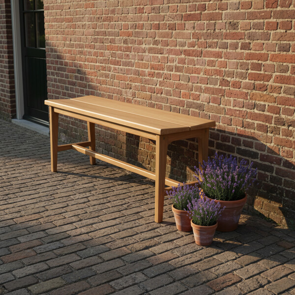 Teakhouten bankje 120 cm