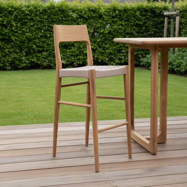 Freya outdoor barstoel naturel