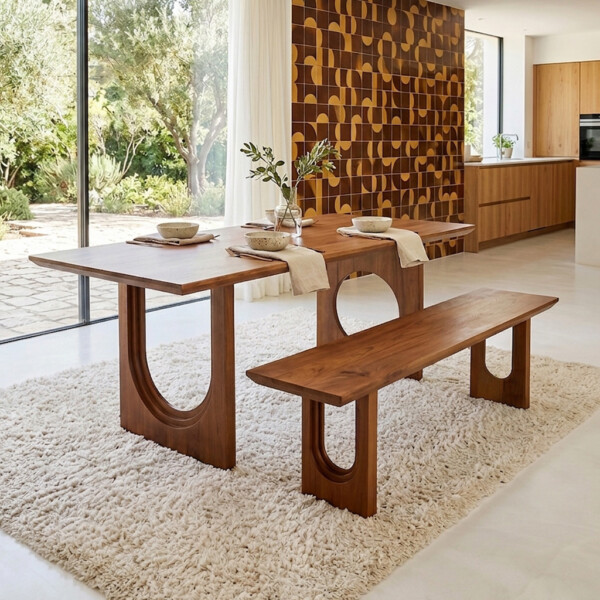 TAMW00090B_60 Bullnose dining table Chamfered Mix