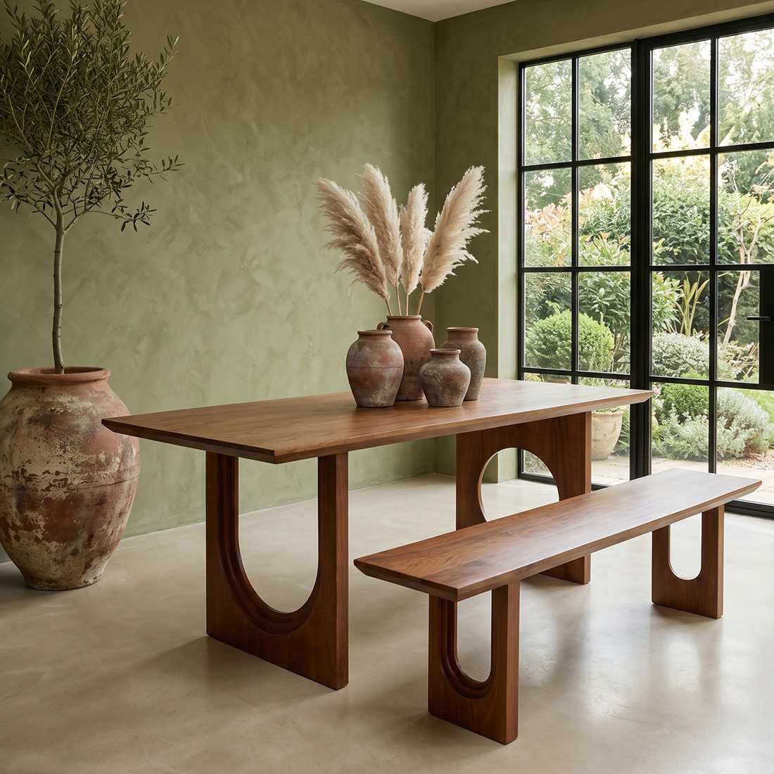 TAMW00090B_61 Bullnose dining table Chamfered Mix